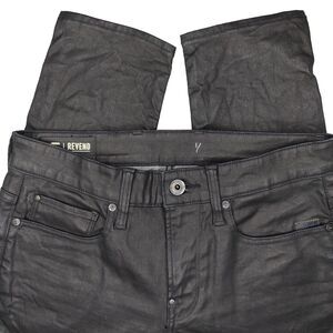 G Star Raw Jeans Mens 29x31 Black Revend Skinny Waxed Denim Pants Pockets